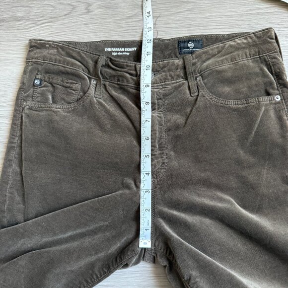 AG Adriano Goldschmeid The Farrah Skinny Velvet Pants Size 30R - Picture 7 of 10